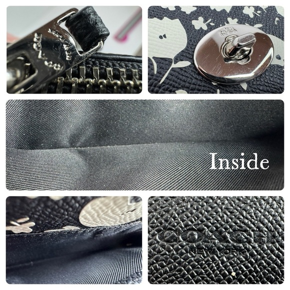Coach Black and White Floral Key Holder - Picture 7 of 12